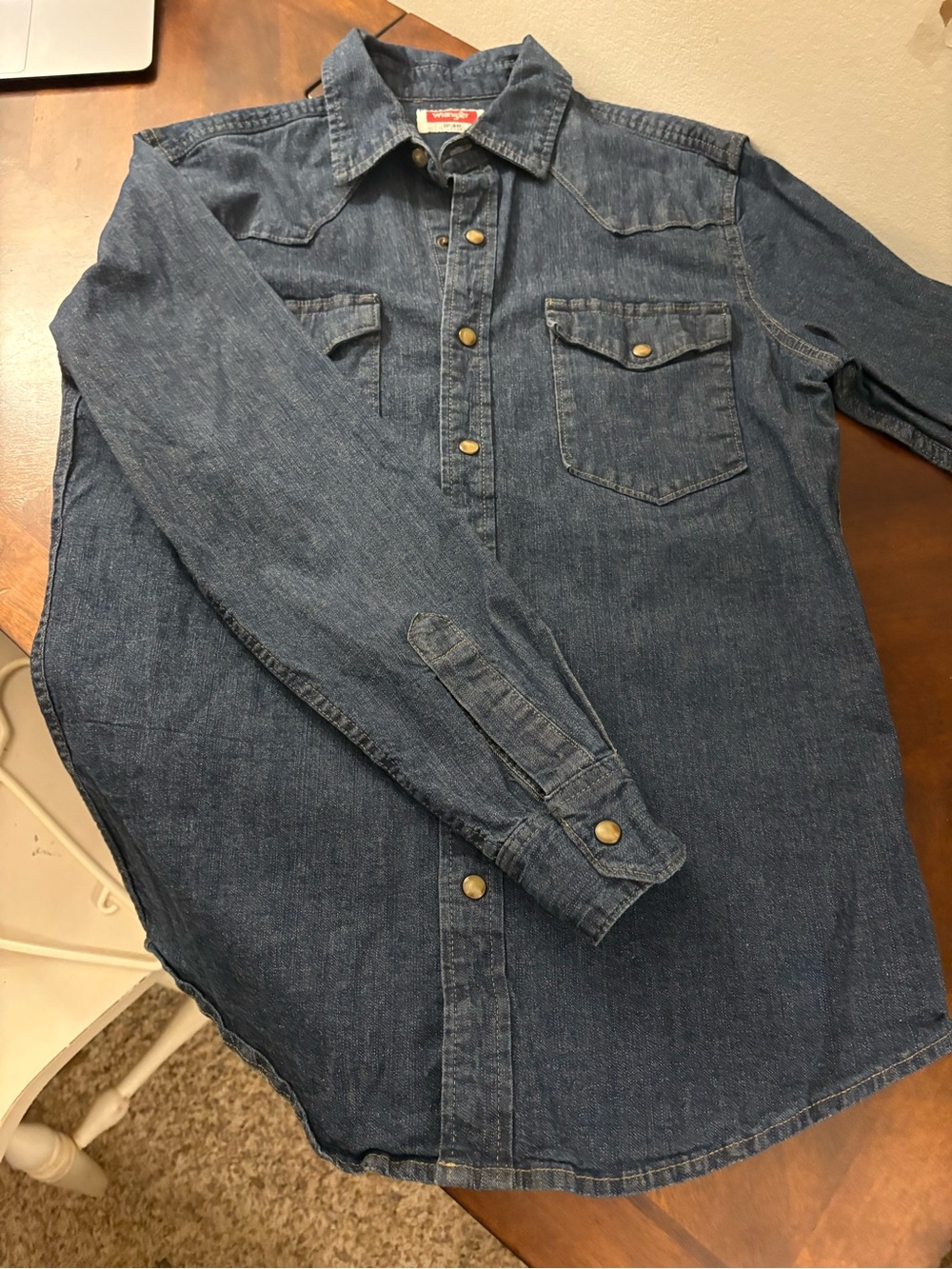 Wrangler Denim Pearl Snap Button Up